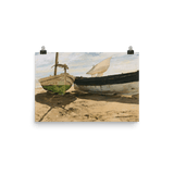 "Boats On The Beach, Valencia" Art Print - Lone Fox