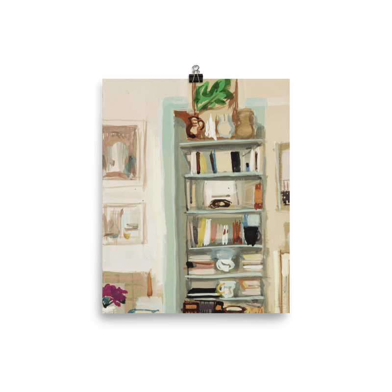 "Bookshelf" Art Print - Lone Fox