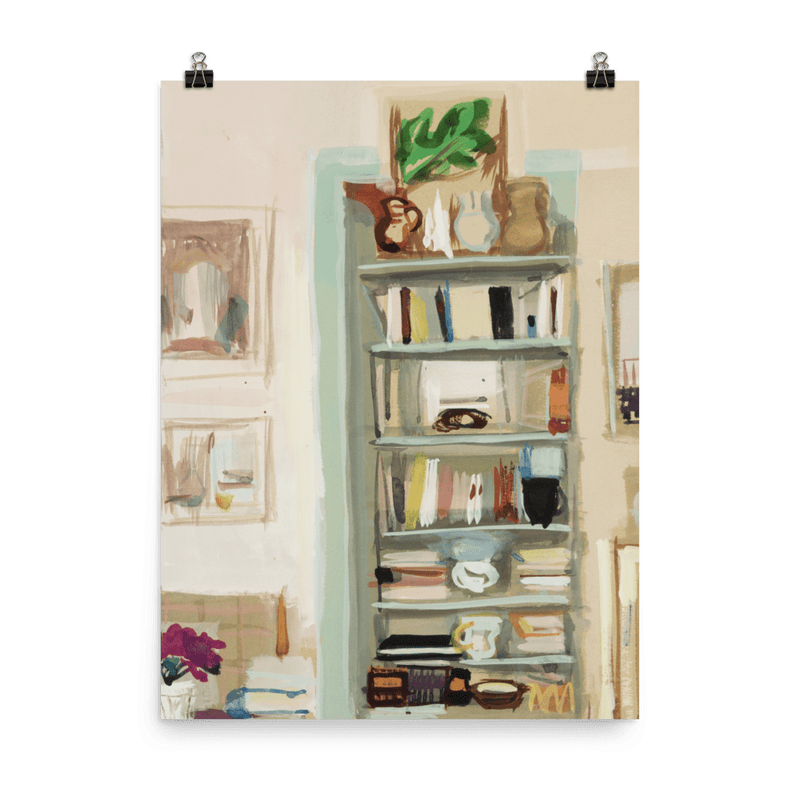 "Bookshelf" Art Print - Lone Fox