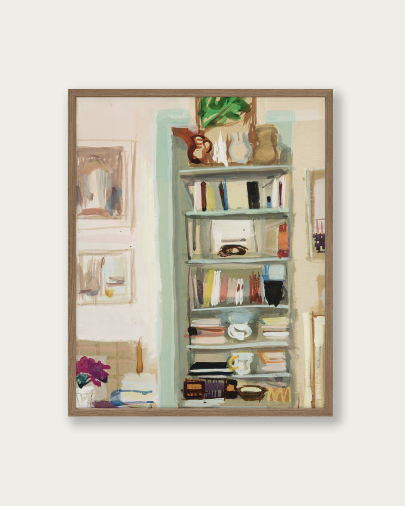 "Bookshelf" Art Print - Lone Fox