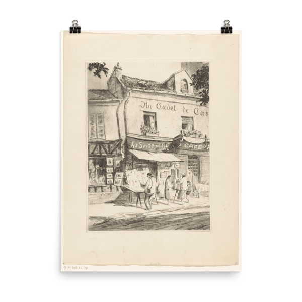 "Bookstore Au Singe qui lit in Paris" Art Print - Lone Fox