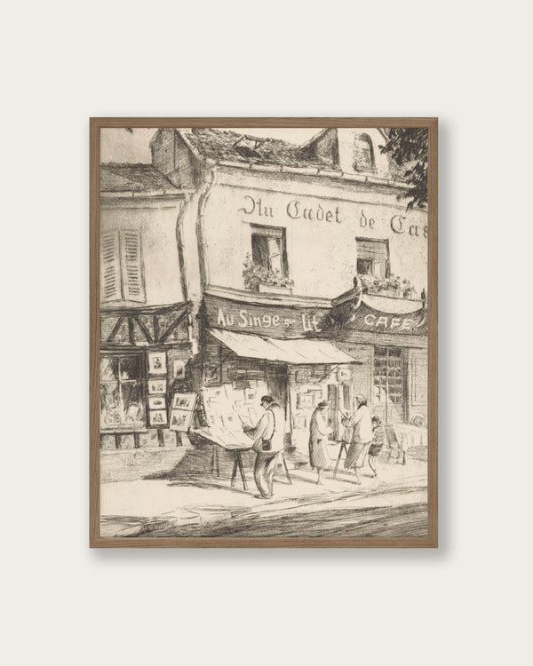 "Bookstore Au Singe qui lit in Paris" Art Print - Lone Fox