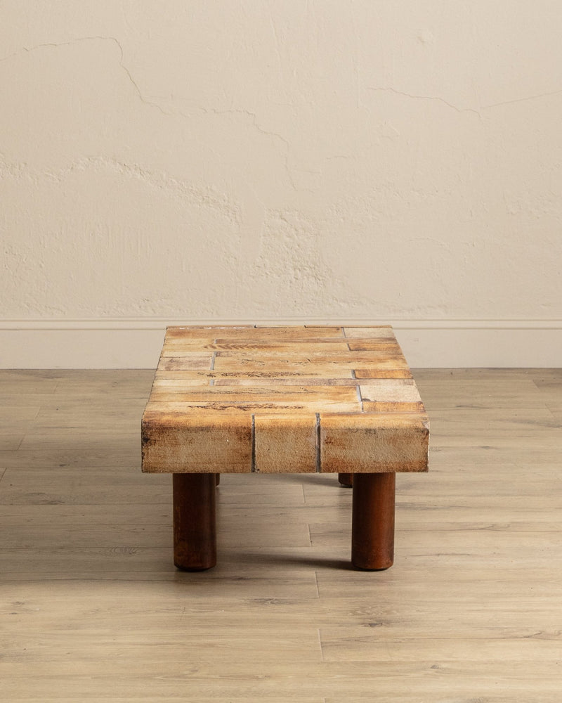 Botanical Tile Top Waterfall Coffee Table by Roger Capron, France, 1965 - Lone Fox