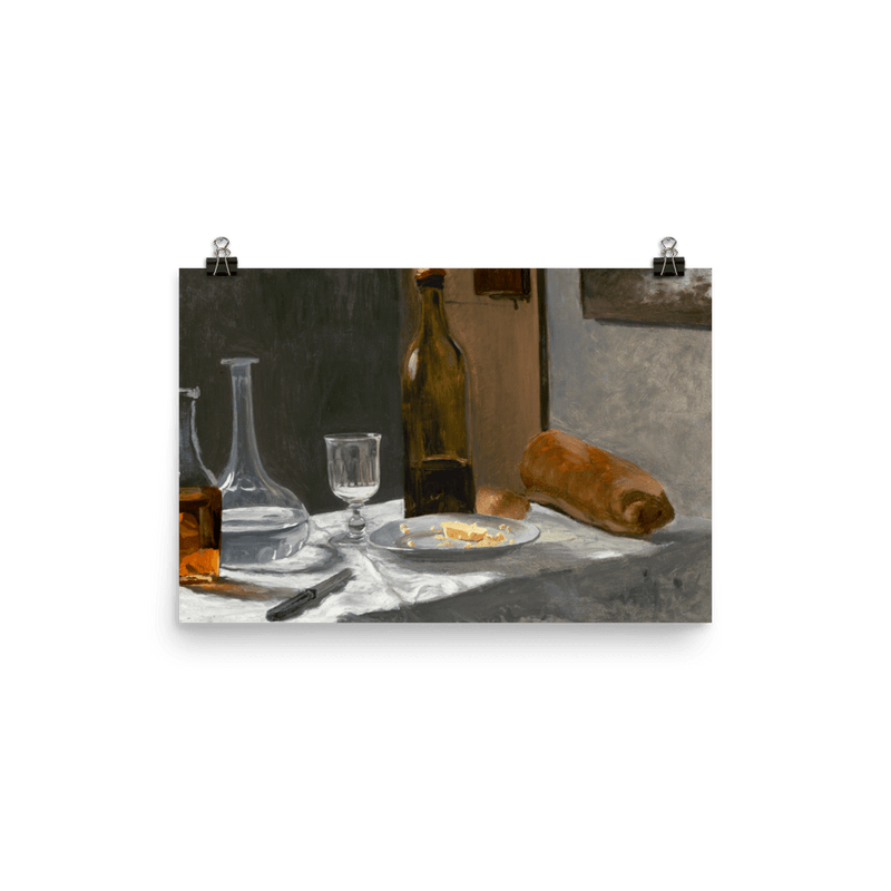 "Bottle, Carafe, Bread, and Wine" Art Print - Lone Fox