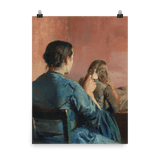 "Braiding her Hair" Art Print - Lone Fox