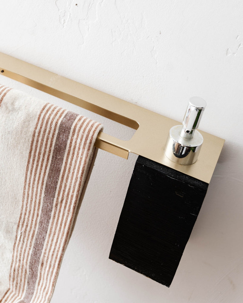 Brass Bathroom Metal Wall Shelf - Lone Fox