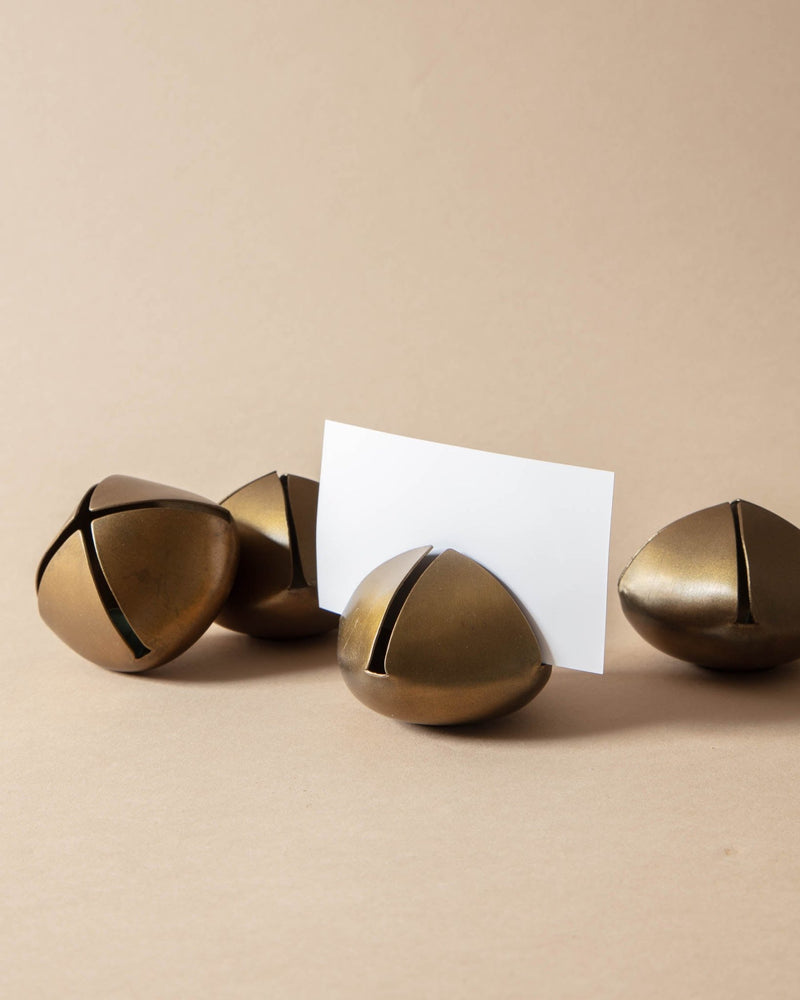 Brass Bell Place Card Holders (Set of 4) - Lone Fox