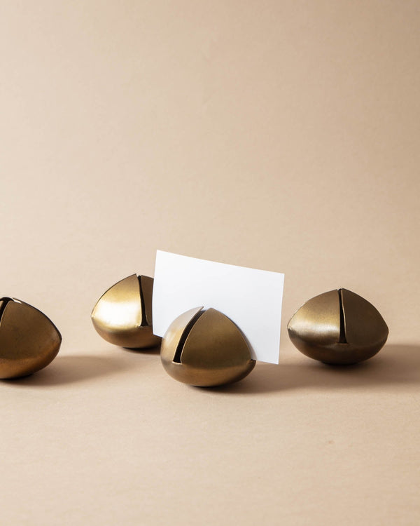 Brass Bell Place Card Holders (Set of 4) - Lone Fox