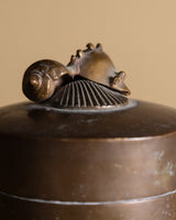 Brass Canister with Shell Cluster, American, 1970's - Lone Fox