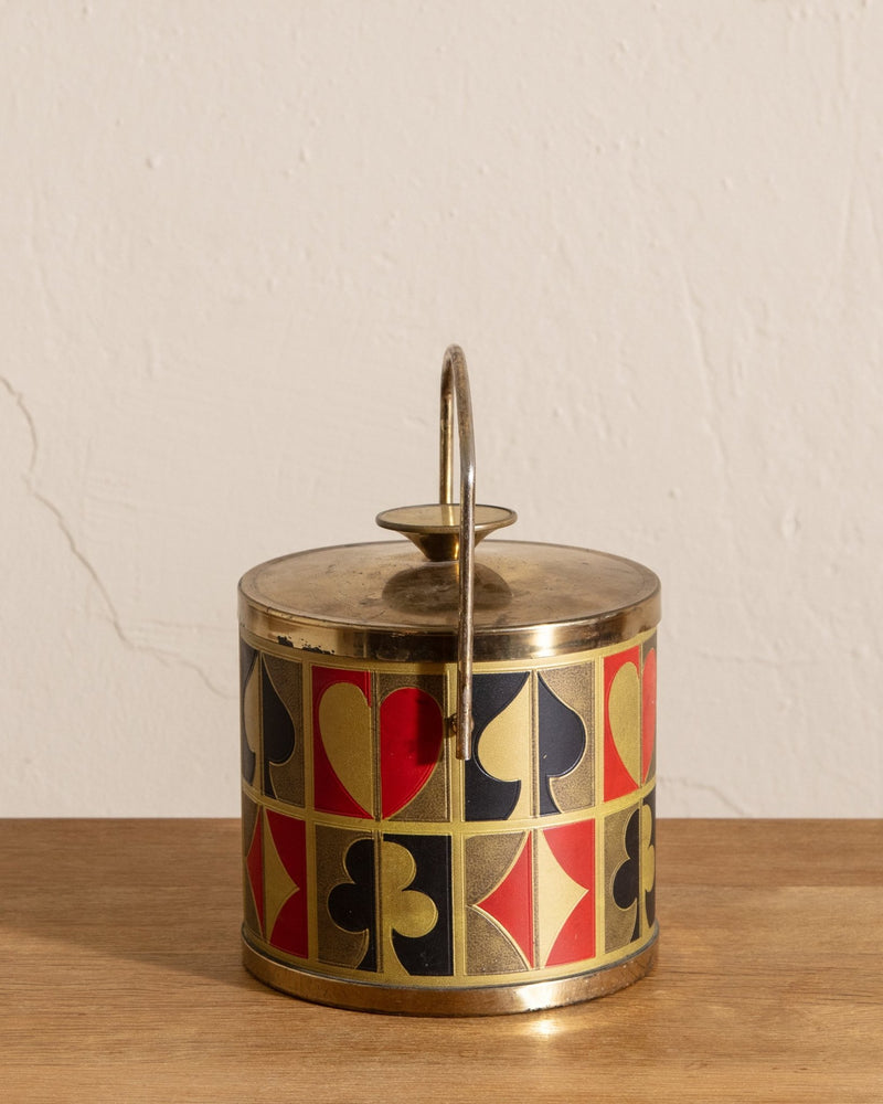 Brass Card Suit Ice Bucket, 1970's - Lone Fox