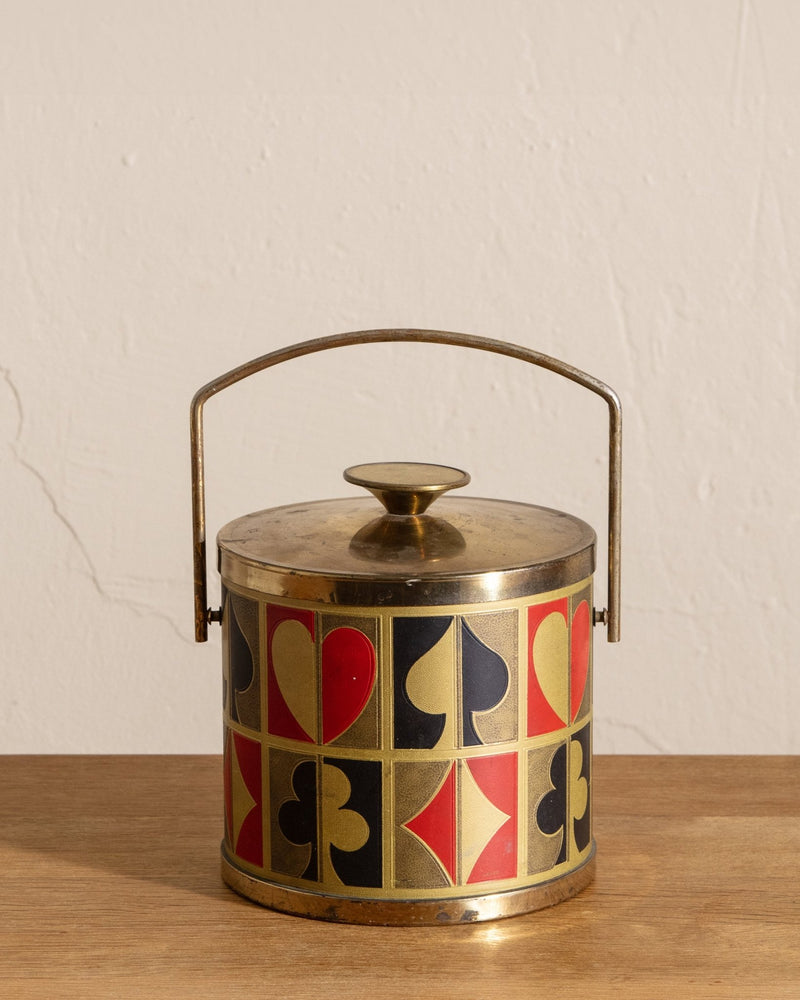 Brass Card Suit Ice Bucket, 1970's - Lone Fox