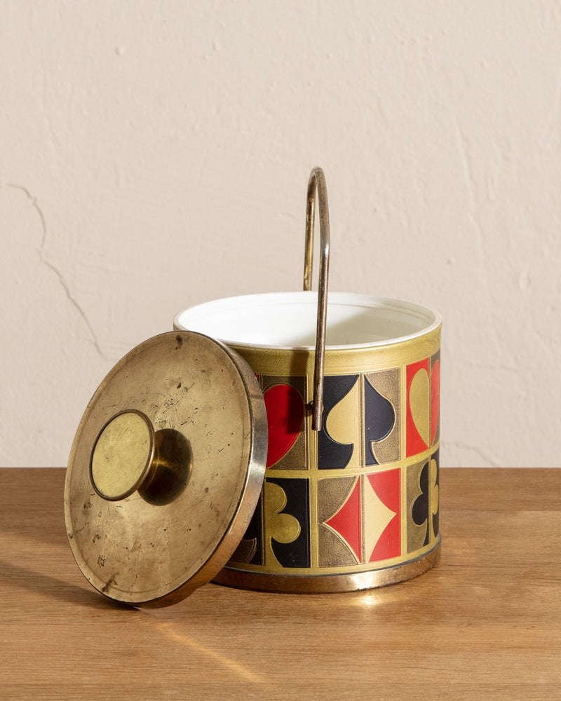 Brass Card Suit Ice Bucket, 1970's - Lone Fox