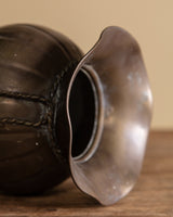 Brass Fluted Vase with Tassel, India, Mid-20th Century - Lone Fox