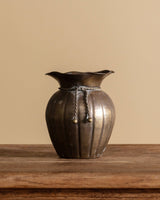 Brass Fluted Vase with Tassel, India, Mid-20th Century - Lone Fox