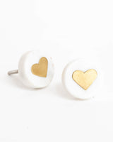Brass Heart Knob - Lone Fox