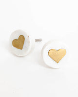 Brass Heart Knob - Lone Fox