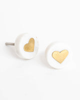Brass Heart Knob - Lone Fox