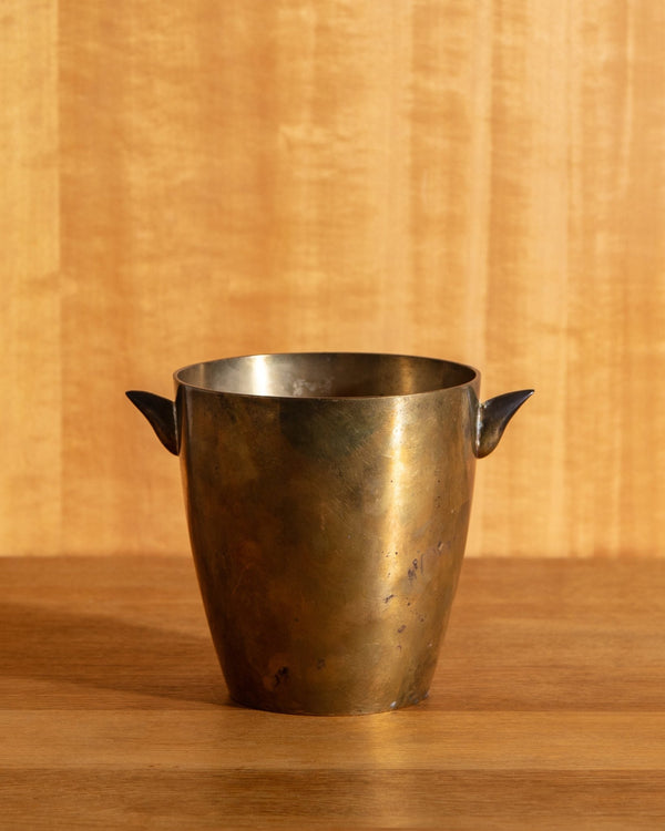 Brass Horn Ice Bucket / Vase - Lone Fox