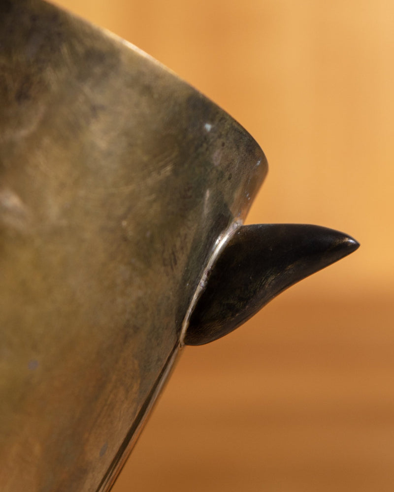 Brass Horn Ice Bucket / Vase - Lone Fox