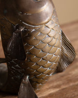 Brass Koi Fish Vase, Japan, Mid-20th Century - Lone Fox