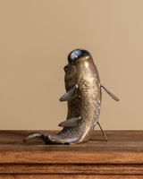 Brass Koi Fish Vase, Japan, Mid-20th Century - Lone Fox
