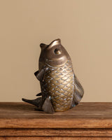 Brass Koi Fish Vase, Japan, Mid-20th Century - Lone Fox