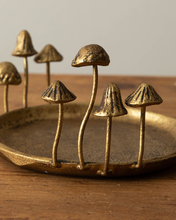 Brass Mushroom Cast Iron Tray - Lone Fox