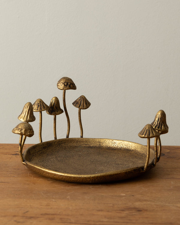 Brass Mushroom Cast Iron Tray - Lone Fox