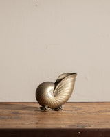 Brass Nautilus Seashell Footed Bowl, 1950's - Lone Fox