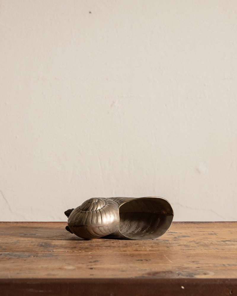 Brass Nautilus Seashell Footed Bowl, 1950's - Lone Fox