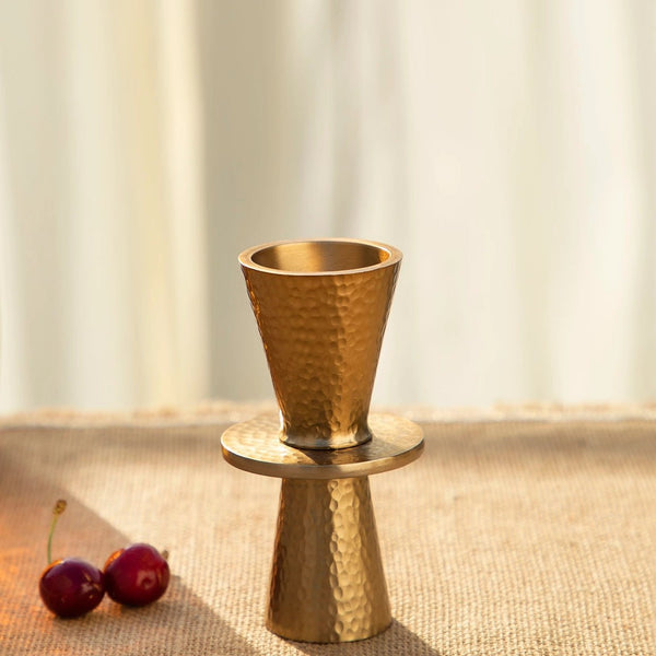 Brass Pebbled Jigger – Lone Fox