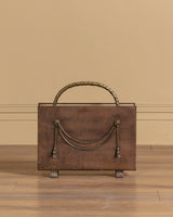 Brass Rope and Tassel Magazine Rack, France, 1940's - Lone Fox