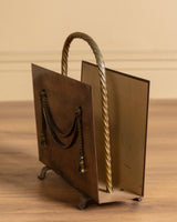 Brass Rope and Tassel Magazine Rack, France, 1940's - Lone Fox