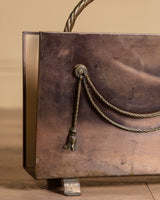 Brass Rope and Tassel Magazine Rack, France, 1940's - Lone Fox