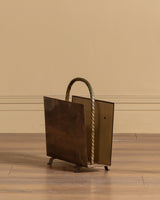 Brass Rope and Tassel Magazine Rack, France, 1940's - Lone Fox