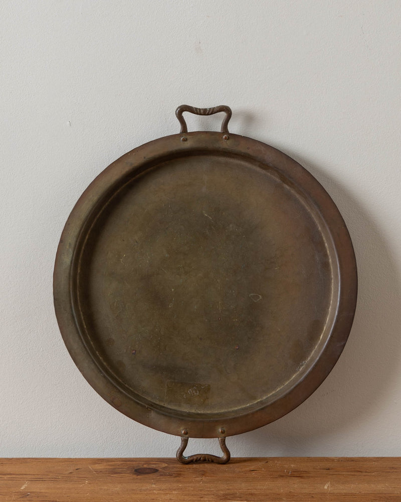 Brass Round Handled Tray - Lone Fox