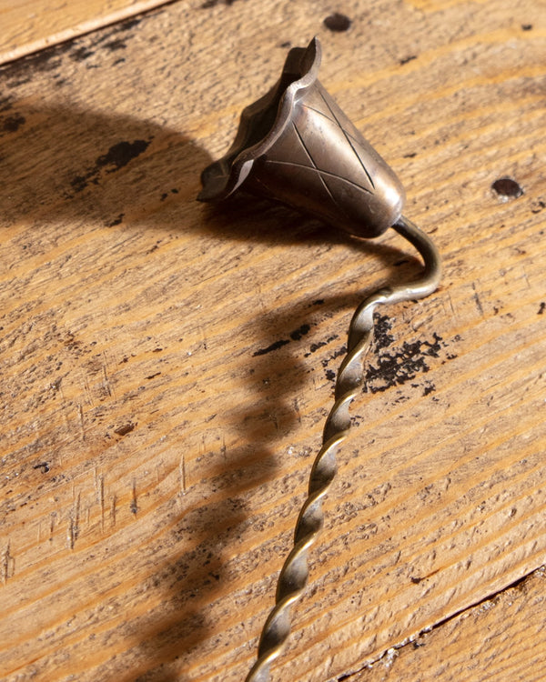 Brass Scalloped Candle Snuffer - Lone Fox