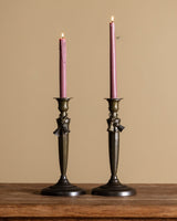 Brass Tassel Taper Holders, Pair, English, Late 19th Century - Lone Fox
