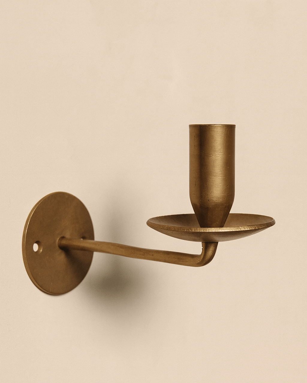 Brass Wall Mounted Sconce Candle Holder - Lone Fox
