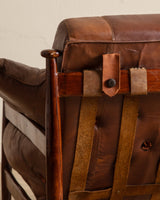 Brazilian Mahogany & Leather Lounge Chairs, Brazil, 1960's (2 Available) - Lone Fox