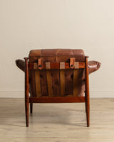 Brazilian Mahogany & Leather Lounge Chairs, Brazil, 1960's (2 Available) - Lone Fox
