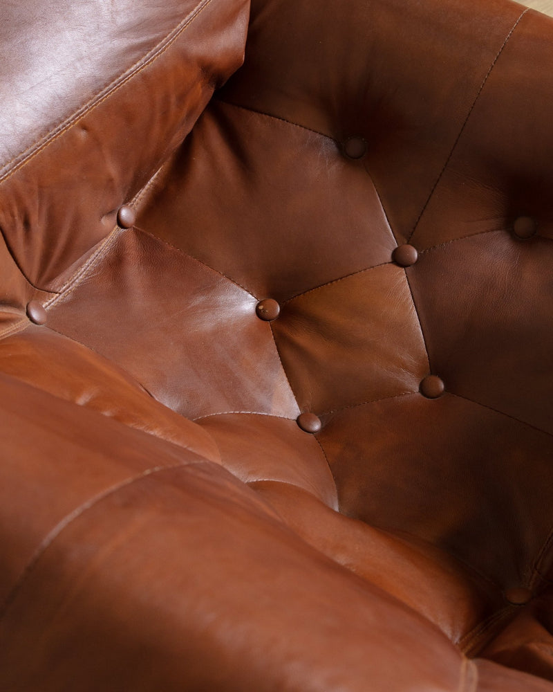 Brazilian Mahogany & Leather Lounge Chairs, Brazil, 1960's (2 Available) - Lone Fox