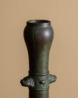 Bronze Crane-Neck Vase, Japan, Early 20th Century - Lone Fox