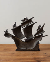 Bronze Ship Sculpture / Door Stop - Lone Fox