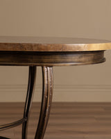 Bronzed Iron & Parchment Dining Table, France, 1980's - Lone Fox