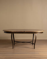 Bronzed Iron & Parchment Dining Table, France, 1980's - Lone Fox