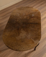 Bronzed Iron & Parchment Dining Table, France, 1980's - Lone Fox