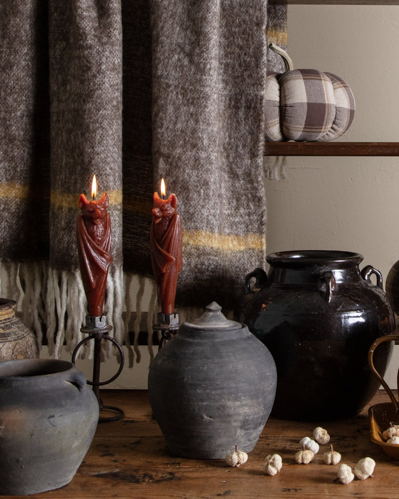 Brown Bat Taper Candles (Set of 2) - Lone Fox