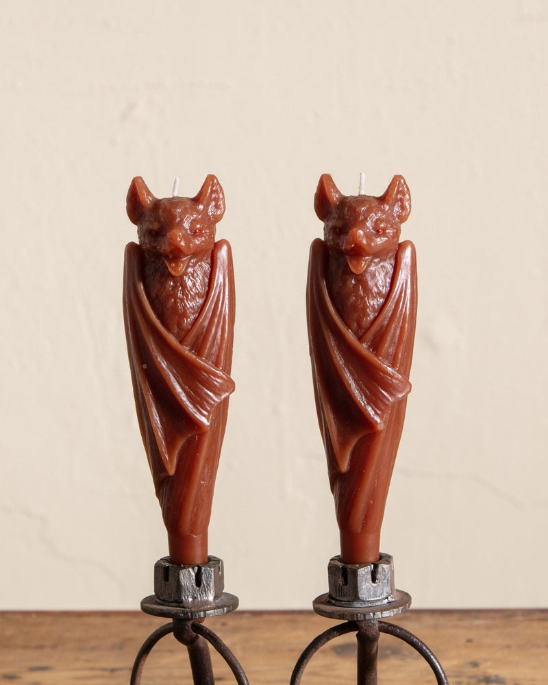Brown Bat Taper Candles (Set of 2) - Lone Fox