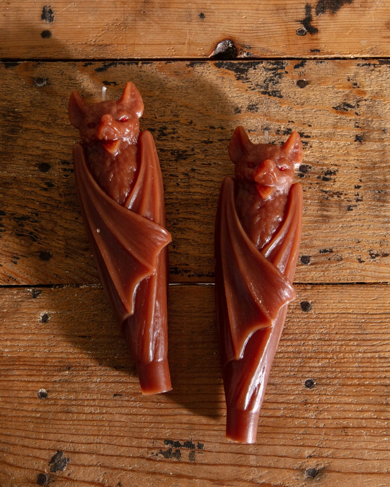 Brown Bat Taper Candles (Set of 2) - Lone Fox